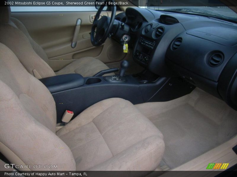 Sherwood Green Pearl / Beige/Black 2002 Mitsubishi Eclipse GS Coupe