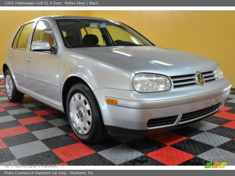 Reflex Silver / Black 2003 Volkswagen Golf GL 4 Door