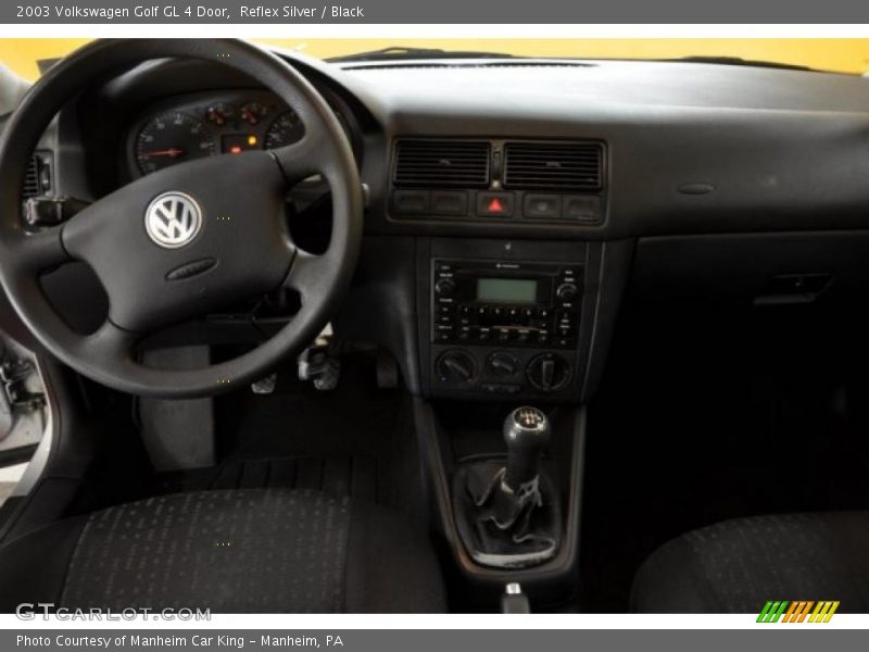 Reflex Silver / Black 2003 Volkswagen Golf GL 4 Door