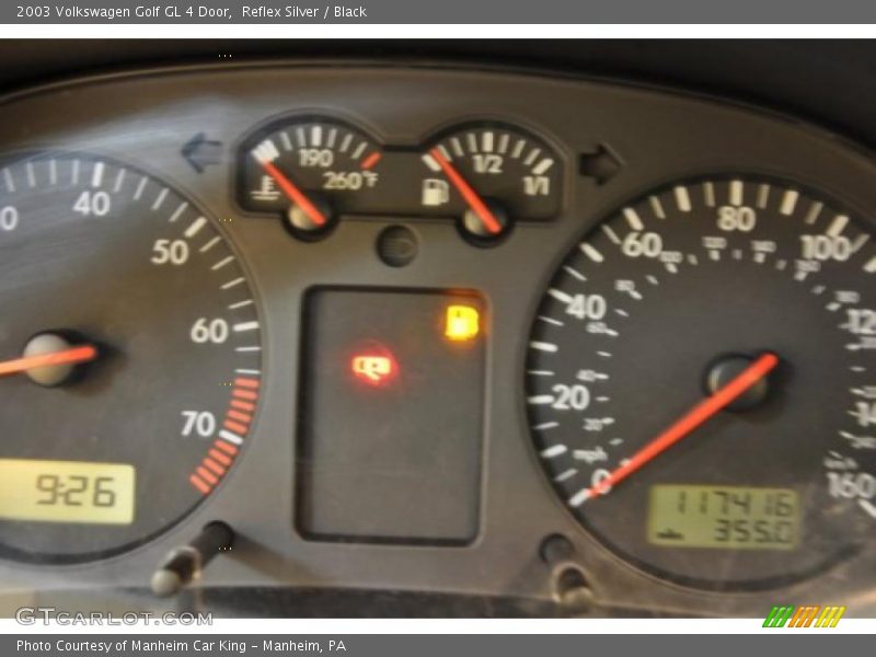 Reflex Silver / Black 2003 Volkswagen Golf GL 4 Door