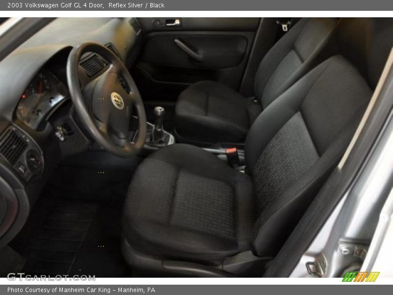 Reflex Silver / Black 2003 Volkswagen Golf GL 4 Door