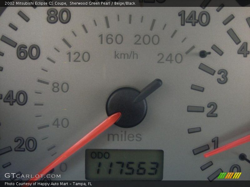 Sherwood Green Pearl / Beige/Black 2002 Mitsubishi Eclipse GS Coupe