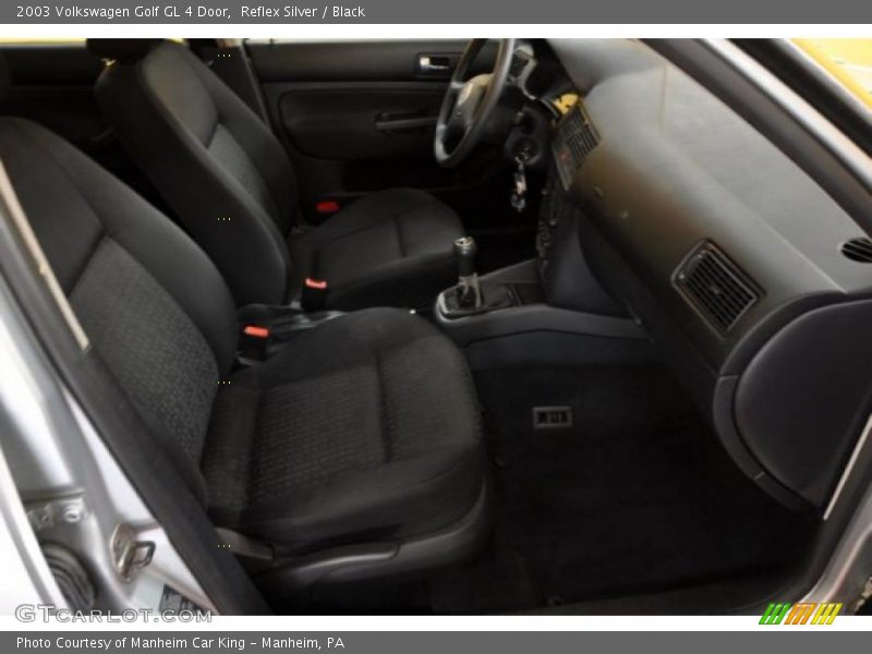 Reflex Silver / Black 2003 Volkswagen Golf GL 4 Door