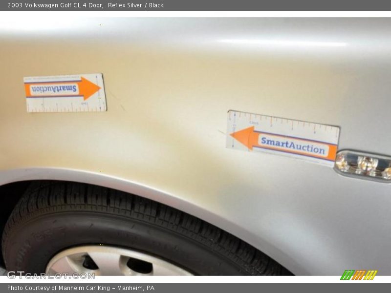 Reflex Silver / Black 2003 Volkswagen Golf GL 4 Door