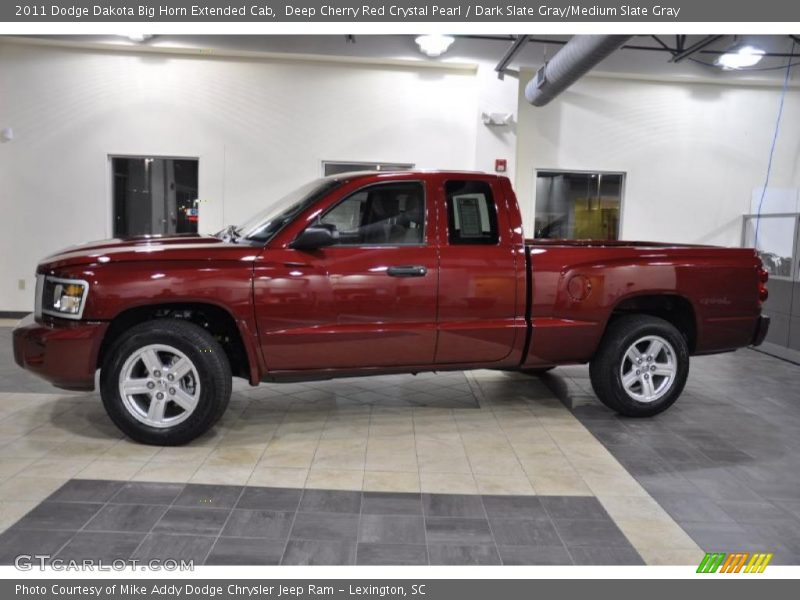 Deep Cherry Red Crystal Pearl / Dark Slate Gray/Medium Slate Gray 2011 Dodge Dakota Big Horn Extended Cab