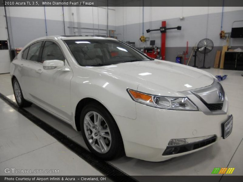 White Diamond Pearl / Taupe 2010 Acura TL 3.5