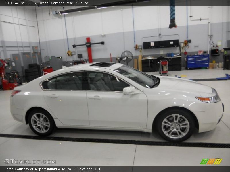 White Diamond Pearl / Taupe 2010 Acura TL 3.5