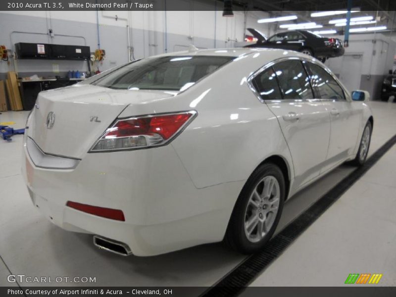 White Diamond Pearl / Taupe 2010 Acura TL 3.5