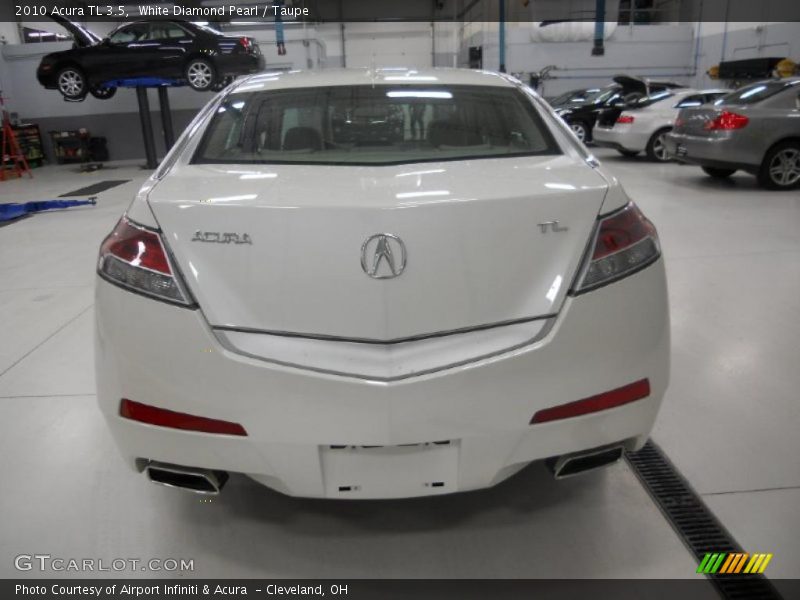 White Diamond Pearl / Taupe 2010 Acura TL 3.5