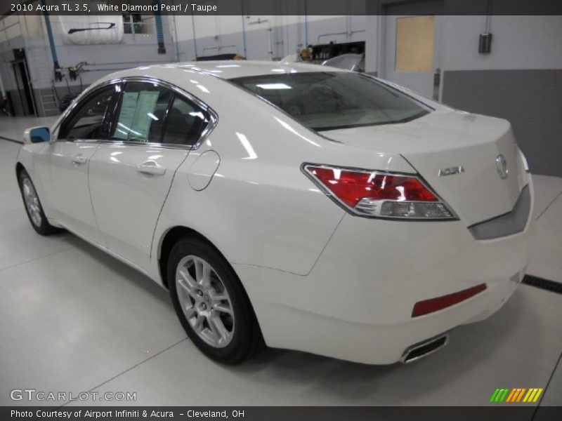 White Diamond Pearl / Taupe 2010 Acura TL 3.5