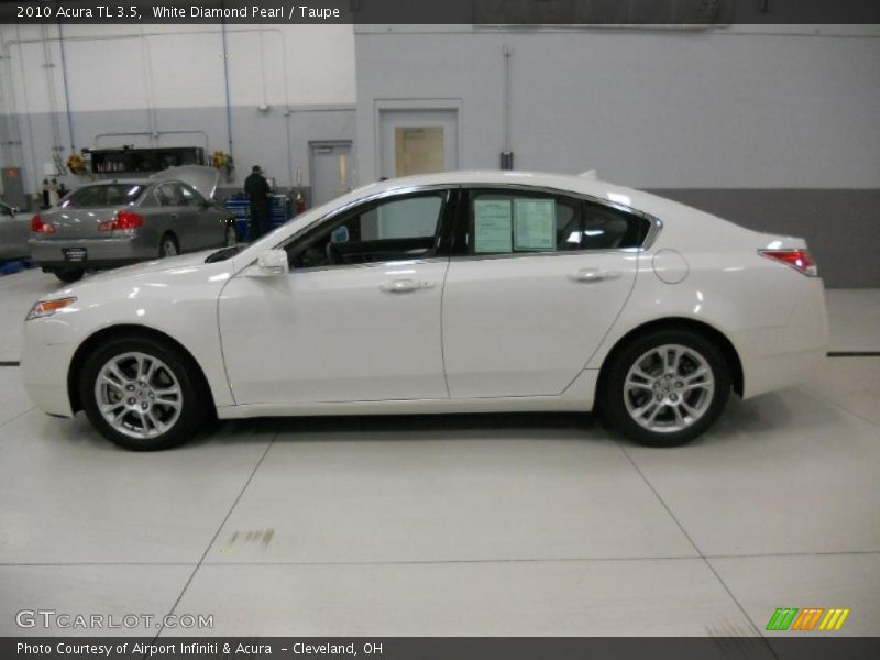 White Diamond Pearl / Taupe 2010 Acura TL 3.5