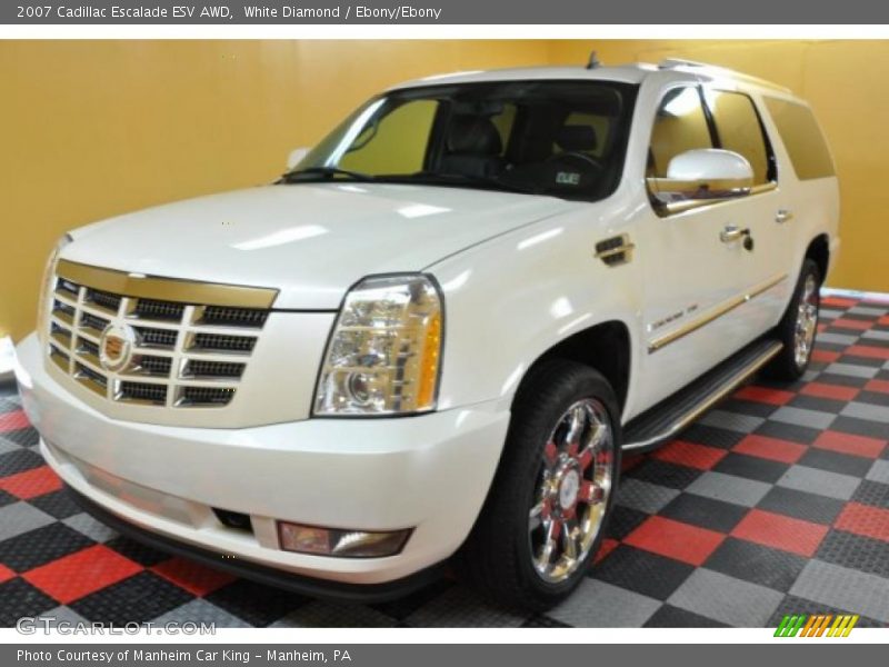 White Diamond / Ebony/Ebony 2007 Cadillac Escalade ESV AWD