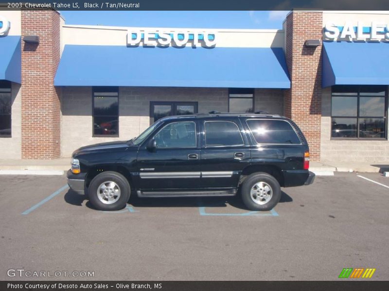 Black / Tan/Neutral 2003 Chevrolet Tahoe LS