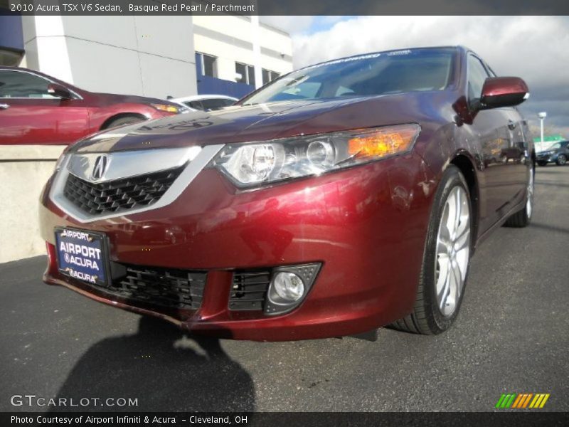 Basque Red Pearl / Parchment 2010 Acura TSX V6 Sedan