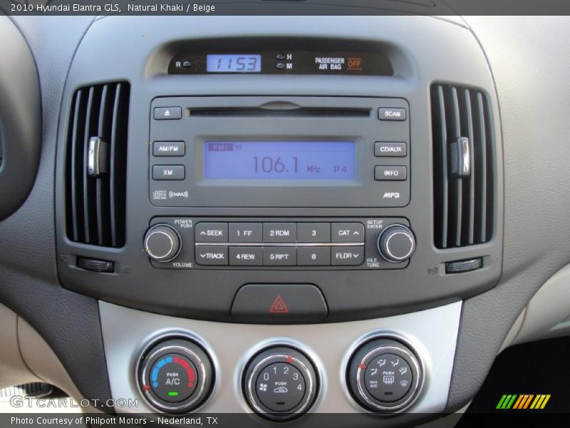 Natural Khaki / Beige 2010 Hyundai Elantra GLS