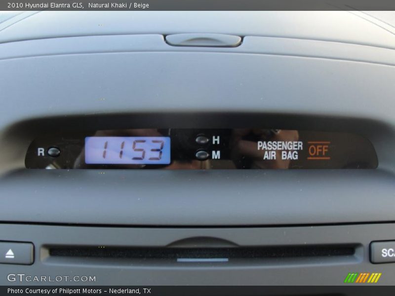 Natural Khaki / Beige 2010 Hyundai Elantra GLS