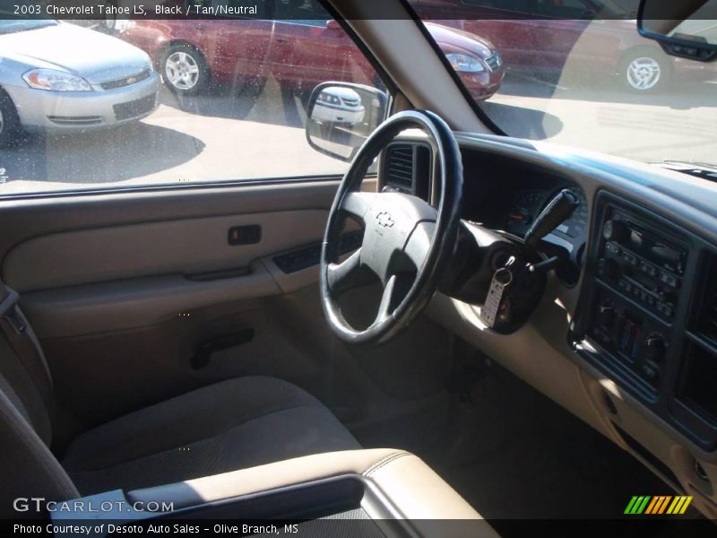 Black / Tan/Neutral 2003 Chevrolet Tahoe LS