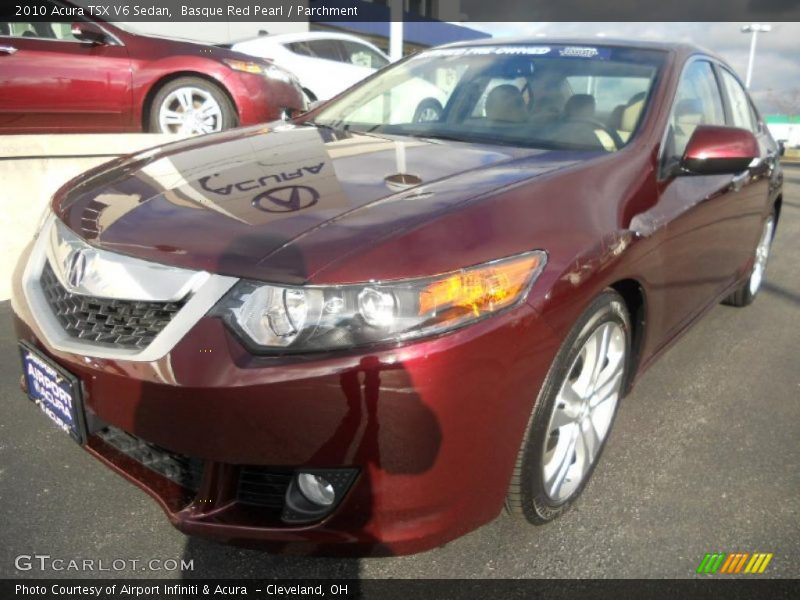 Basque Red Pearl / Parchment 2010 Acura TSX V6 Sedan