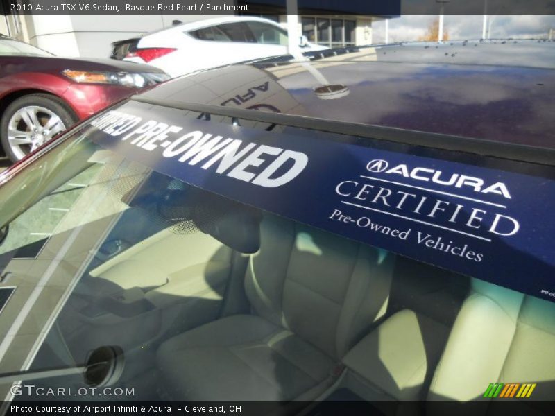 Basque Red Pearl / Parchment 2010 Acura TSX V6 Sedan