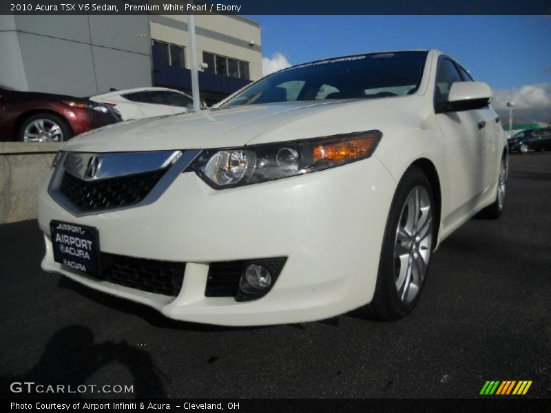 Premium White Pearl / Ebony 2010 Acura TSX V6 Sedan