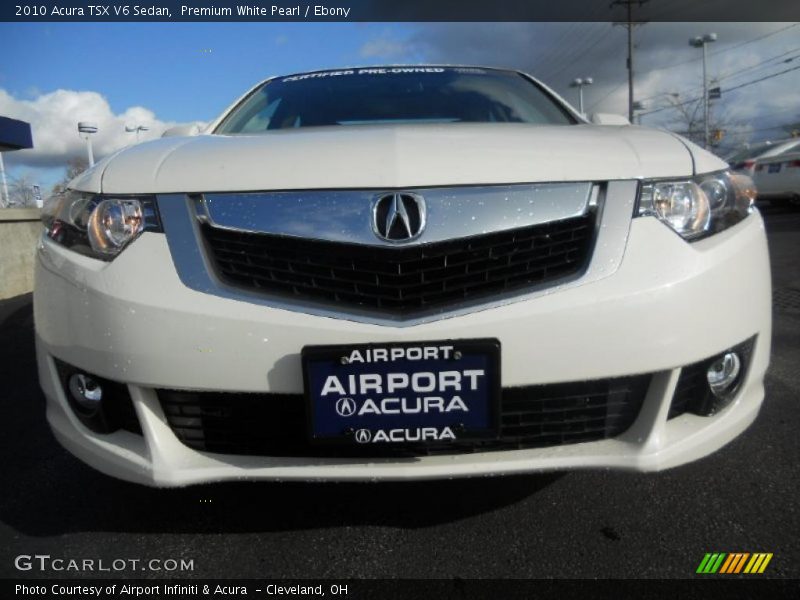 Premium White Pearl / Ebony 2010 Acura TSX V6 Sedan