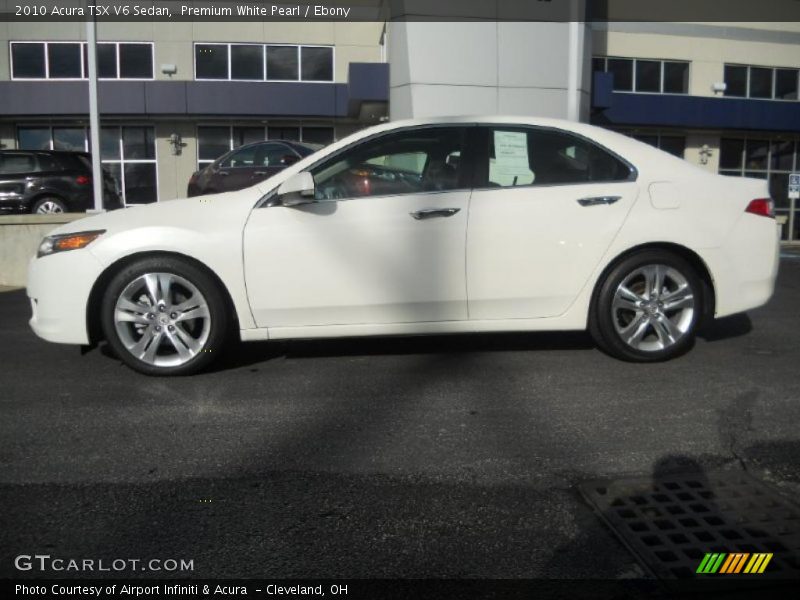Premium White Pearl / Ebony 2010 Acura TSX V6 Sedan
