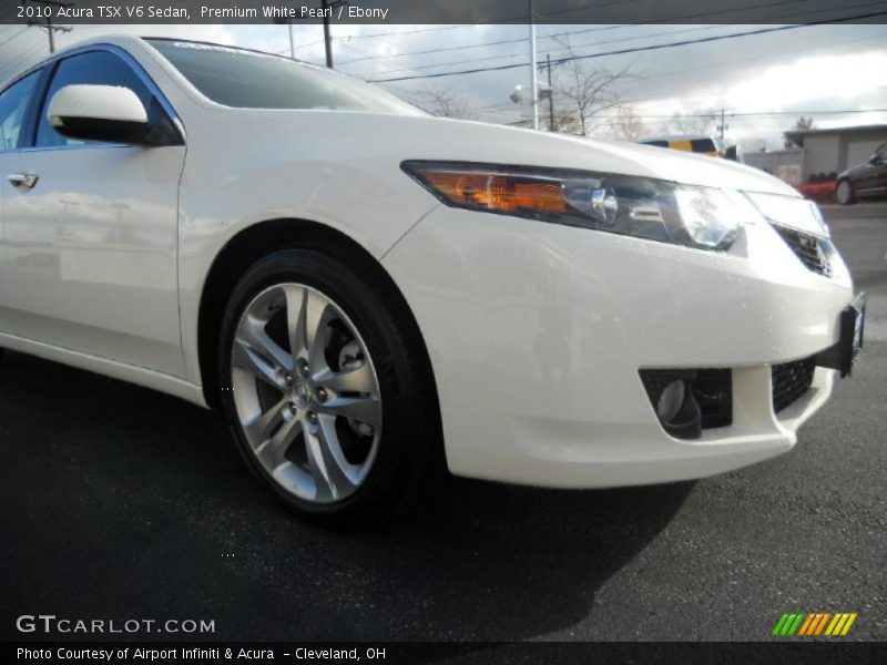 Premium White Pearl / Ebony 2010 Acura TSX V6 Sedan