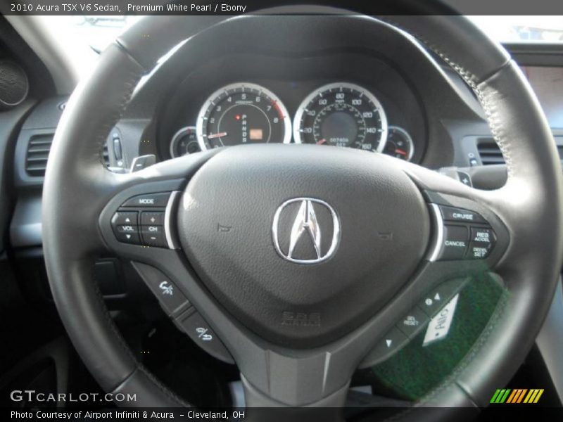 Premium White Pearl / Ebony 2010 Acura TSX V6 Sedan