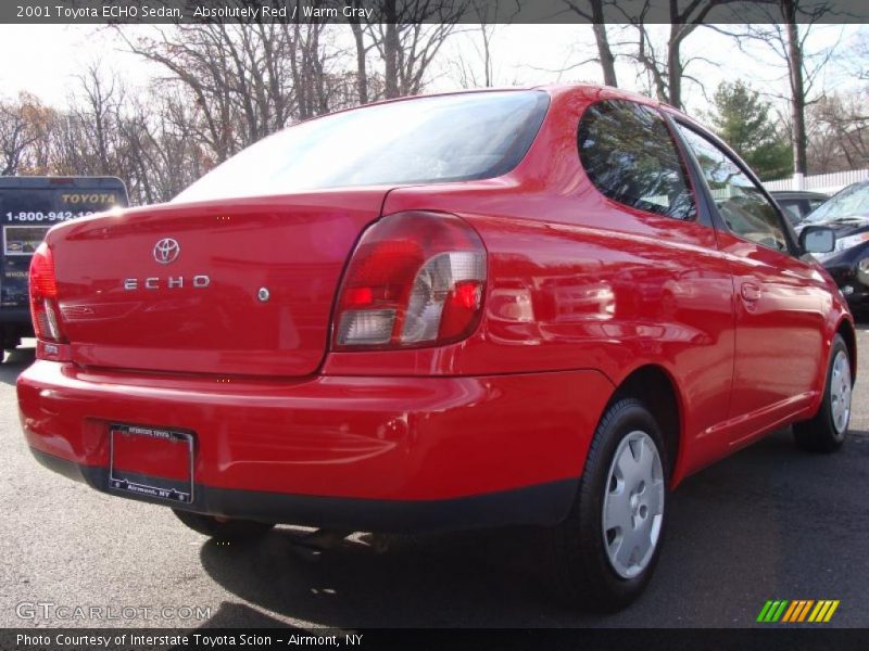 Absolutely Red / Warm Gray 2001 Toyota ECHO Sedan