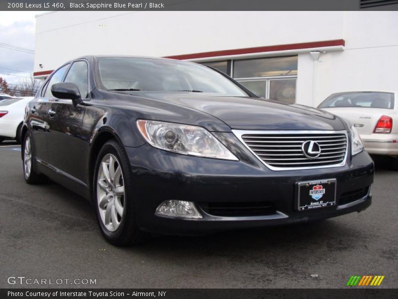 Black Sapphire Blue Pearl / Black 2008 Lexus LS 460
