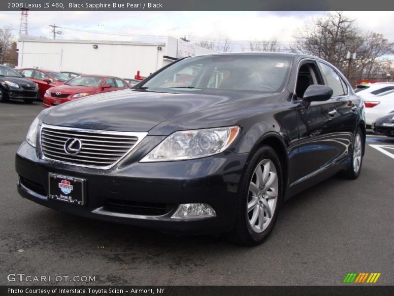 Black Sapphire Blue Pearl / Black 2008 Lexus LS 460