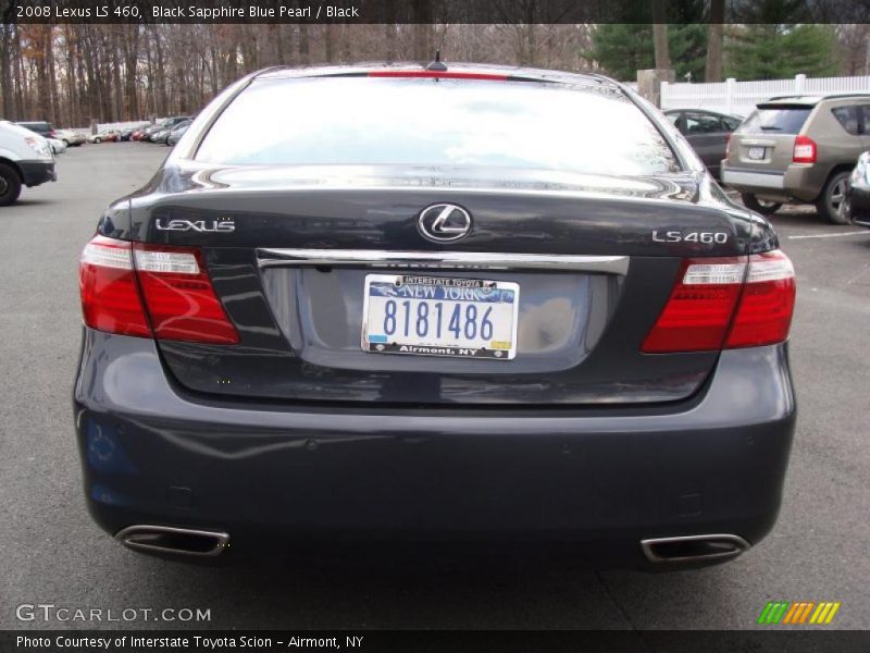 Black Sapphire Blue Pearl / Black 2008 Lexus LS 460