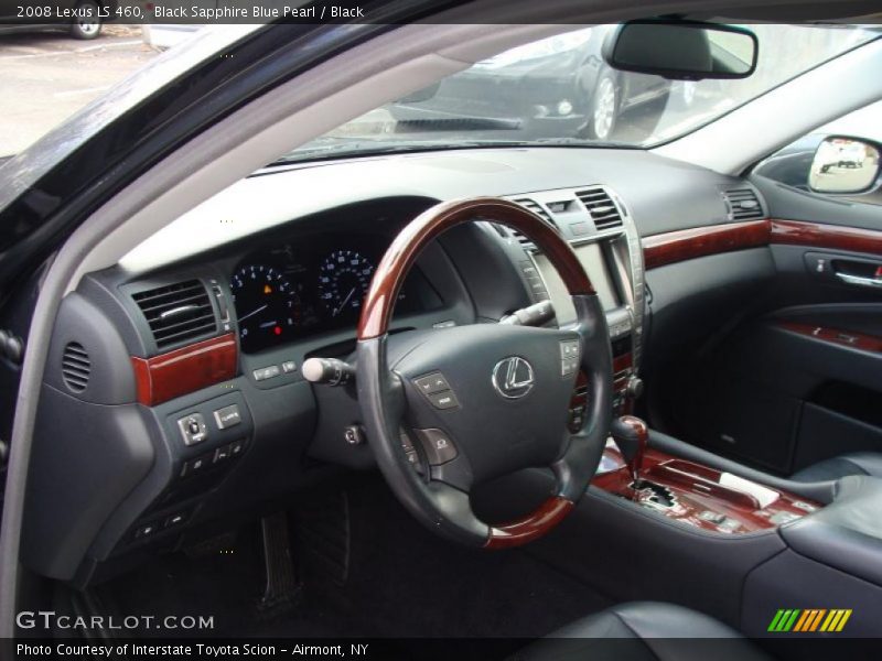 Black Sapphire Blue Pearl / Black 2008 Lexus LS 460