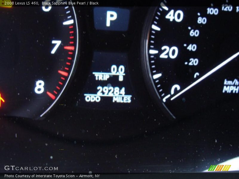 Black Sapphire Blue Pearl / Black 2008 Lexus LS 460