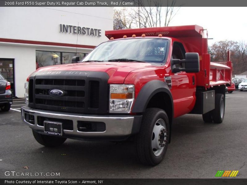 Red / Camel 2008 Ford F550 Super Duty XL Regular Cab Dump Truck