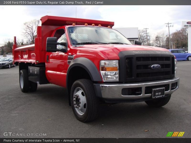 Front 3/4 View of 2008 F550 Super Duty XL Regular Cab Dump Truck