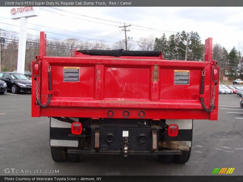 Red / Camel 2008 Ford F550 Super Duty XL Regular Cab Dump Truck