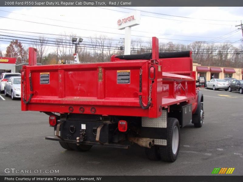Red / Camel 2008 Ford F550 Super Duty XL Regular Cab Dump Truck