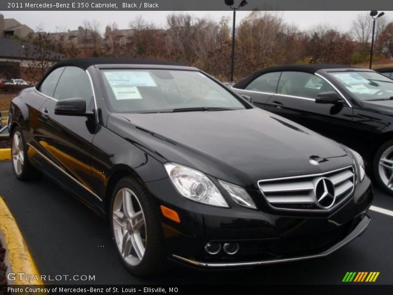 Black / Black 2011 Mercedes-Benz E 350 Cabriolet