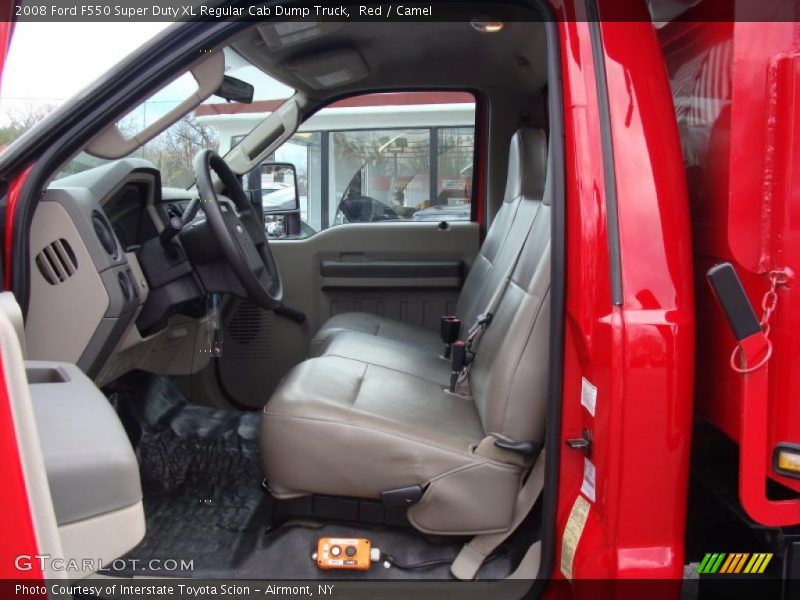  2008 F550 Super Duty XL Regular Cab Dump Truck Camel Interior