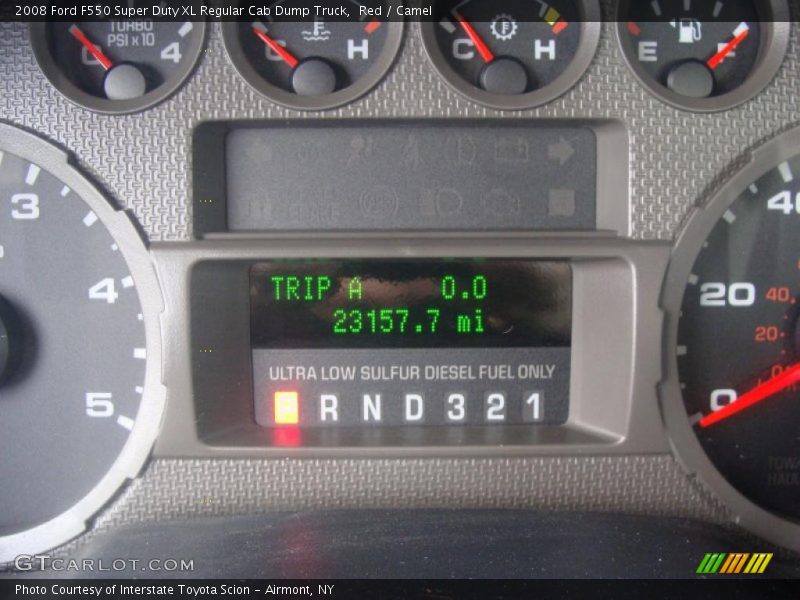 Red / Camel 2008 Ford F550 Super Duty XL Regular Cab Dump Truck