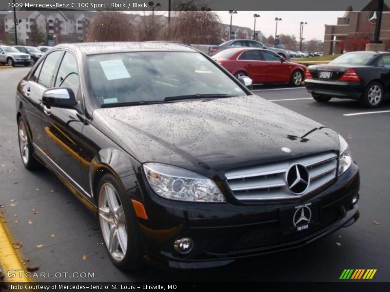 Black / Black 2009 Mercedes-Benz C 300 Sport