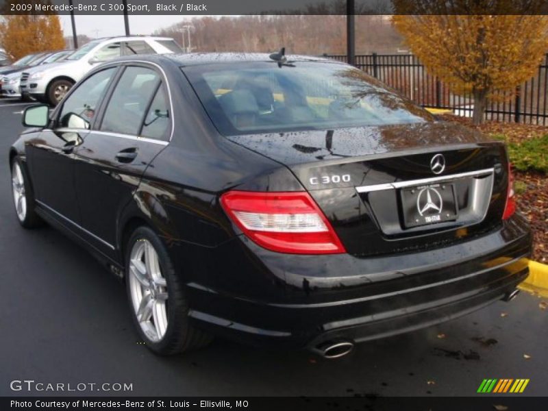 Black / Black 2009 Mercedes-Benz C 300 Sport