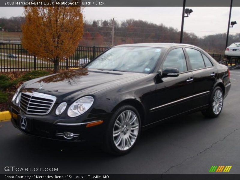 Black / Black 2008 Mercedes-Benz E 350 4Matic Sedan