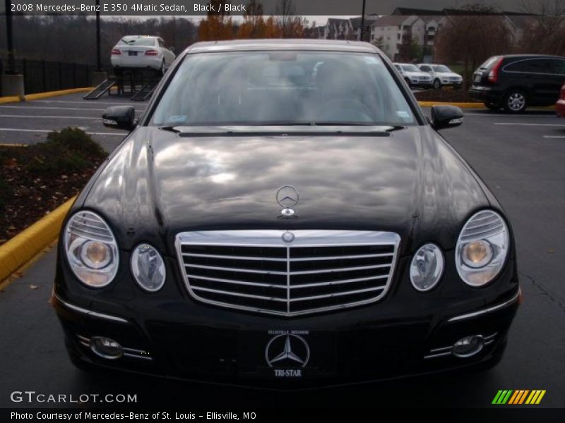 Black / Black 2008 Mercedes-Benz E 350 4Matic Sedan