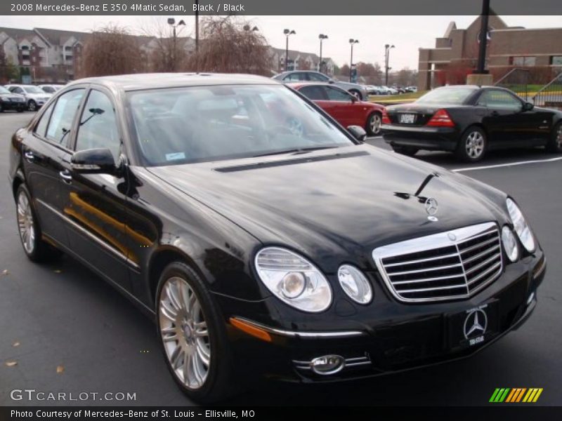 Black / Black 2008 Mercedes-Benz E 350 4Matic Sedan