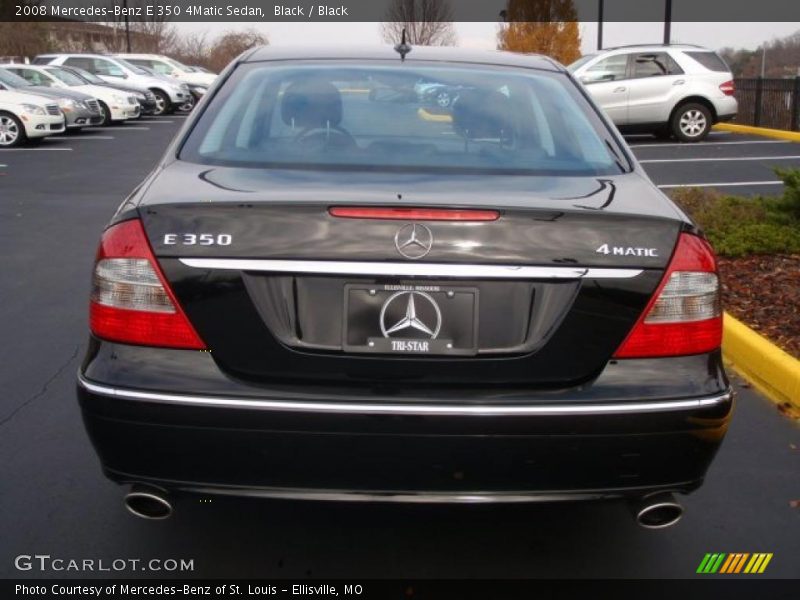 Black / Black 2008 Mercedes-Benz E 350 4Matic Sedan