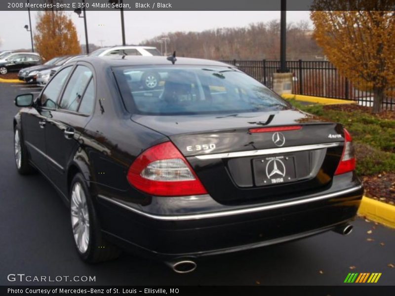 Black / Black 2008 Mercedes-Benz E 350 4Matic Sedan