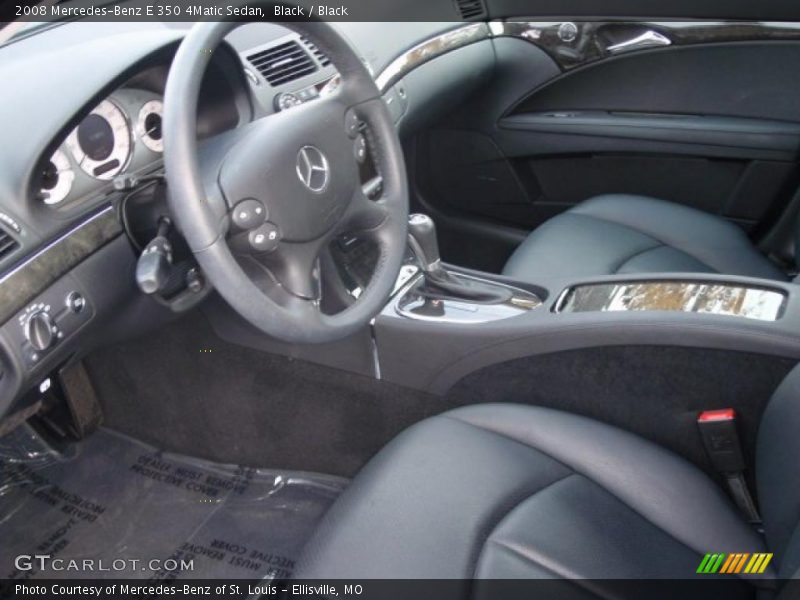 Black / Black 2008 Mercedes-Benz E 350 4Matic Sedan