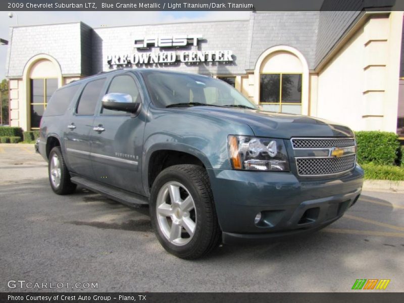 Blue Granite Metallic / Light Titanium/Dark Titanium 2009 Chevrolet Suburban LTZ